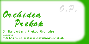 orchidea prekop business card